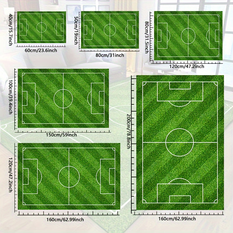 SoccerPlay | Non-Slip Washable Rug for Living Room & Bedroom