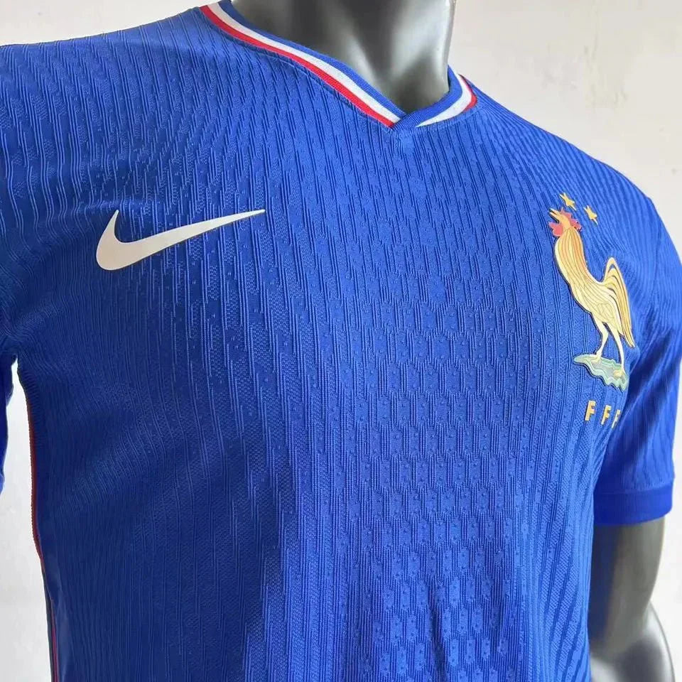 2024-25 France Home Kit – Embroidered National Team Crest and Nike Branding