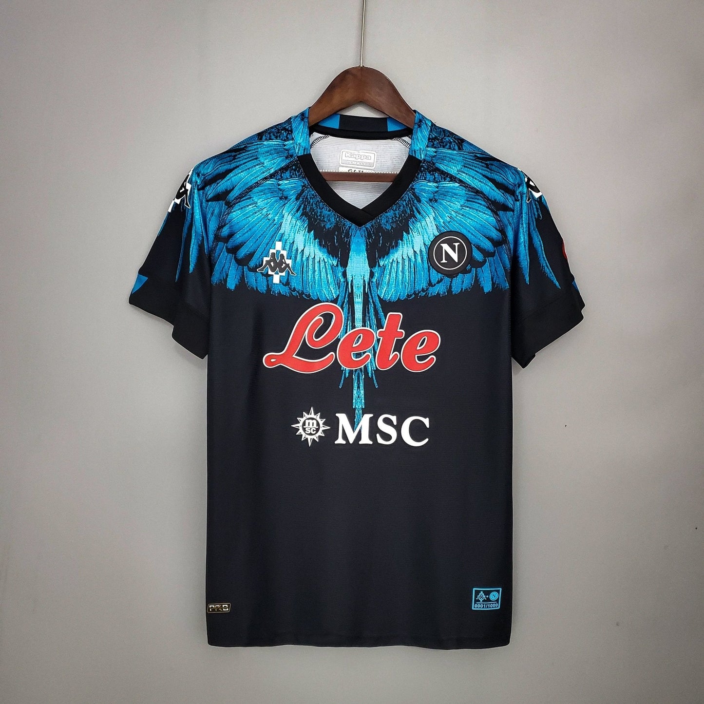21/22 S.S.C. Napoli Black Blue Kappa × Marcelo Burlon Kit – Exclusive Limited Edition Football Jersey