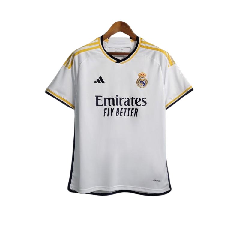 Real Madrid white and gold jersey 2023/24