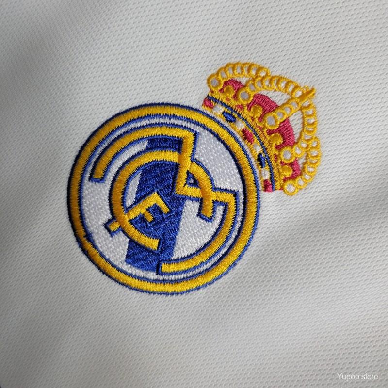 White Real Madrid home jersey close-up