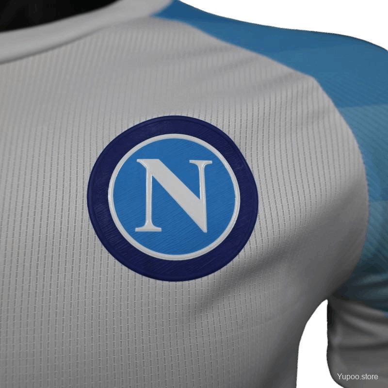 Napoli 23-24 Osimhen Champion Kit – Embroidered Club Crest and Kappa Branding