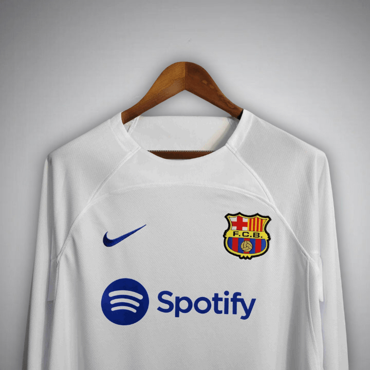 Maillot extérieur blanc à manches longues du FC Barcelone 23/24