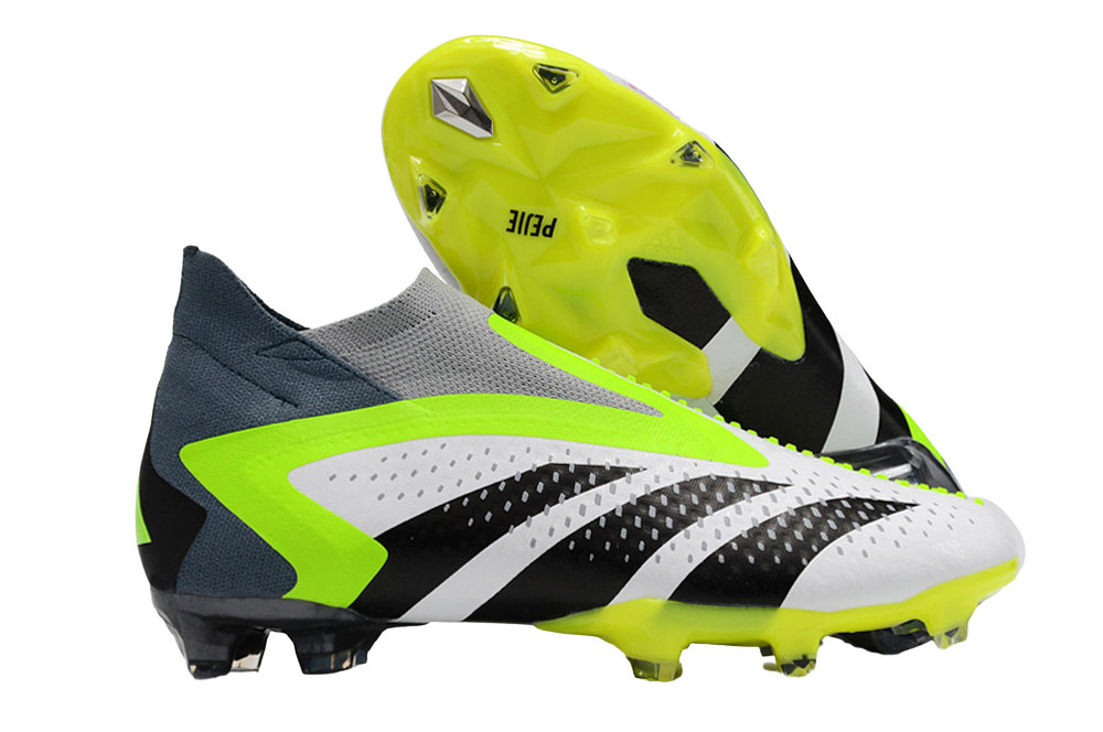 Adidas Predator Accuracy+ AG Crazyrush – Blanc/Noir/Lucid Lemon – Elite Soccer Cleats for Precision