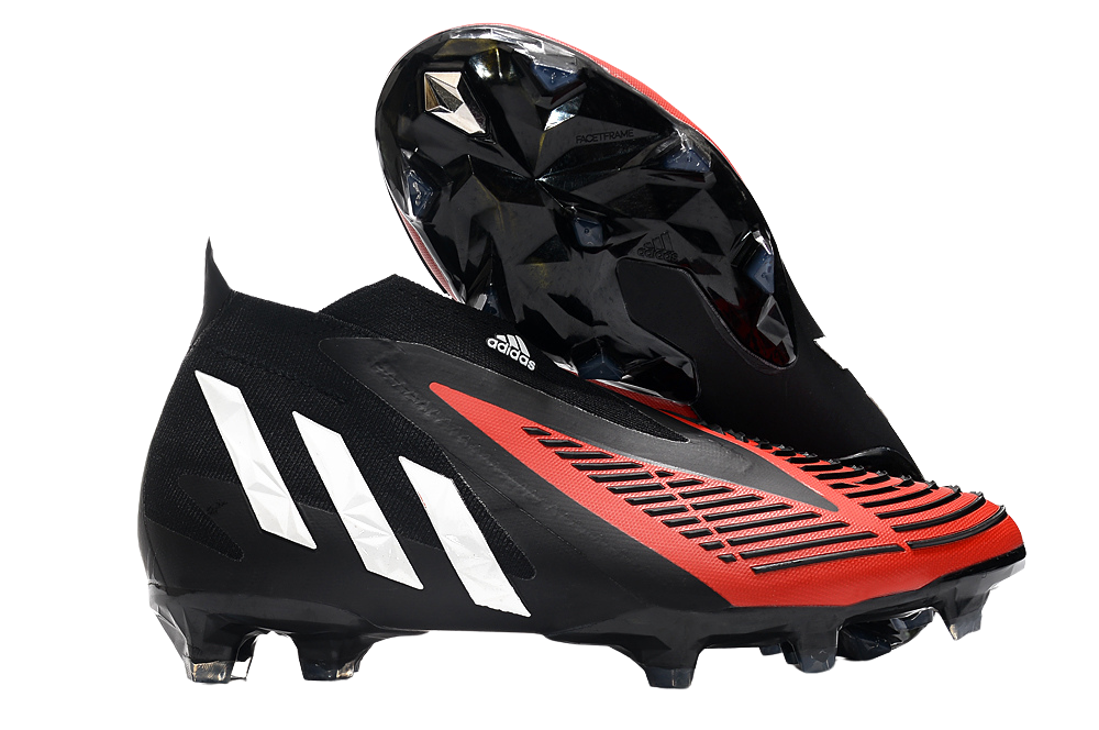 Adidas Predator Edge FG – Black, White, and Red Soccer Cleats for Enhanced Performance