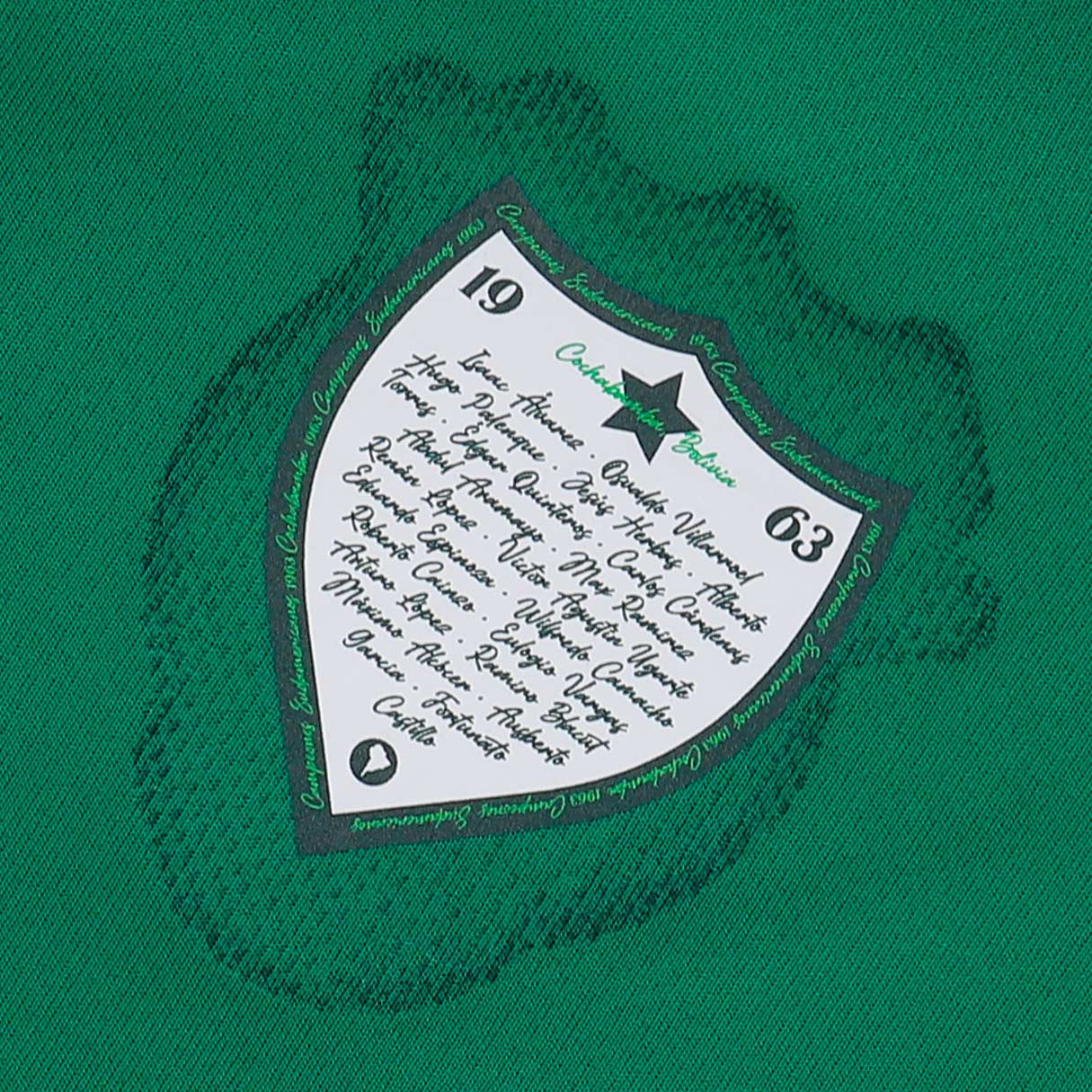 Inside view of the Bolivia 2025 Marathon Centenary Home Jersey showcasing the tribute to the 1963 South American Championship-winning squad