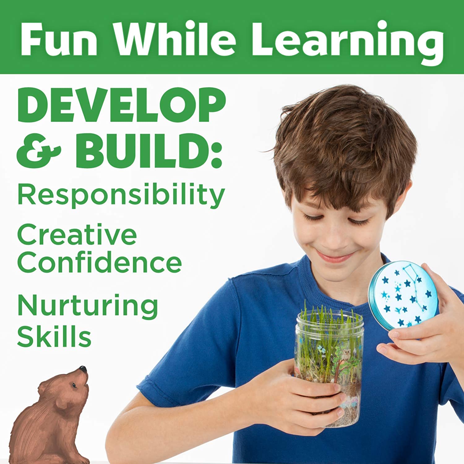 Plant Growing Kit Colourful Terrarium Set