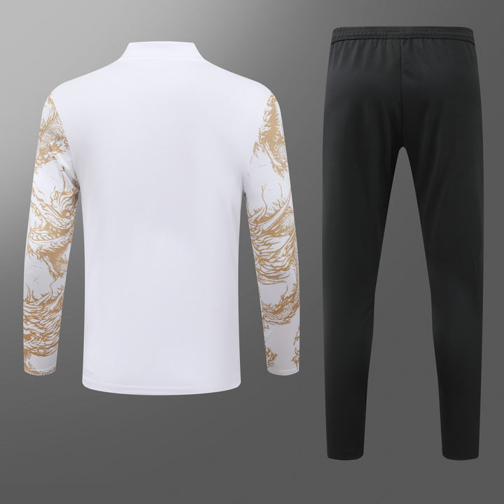 Back design of Real Madrid white/gold tracksuit