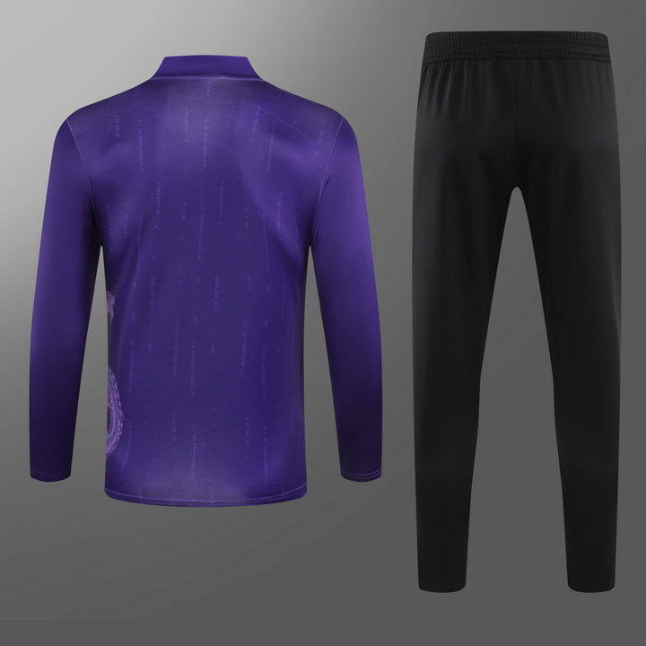 Back view of the Real Madrid purple dragon tracksuit