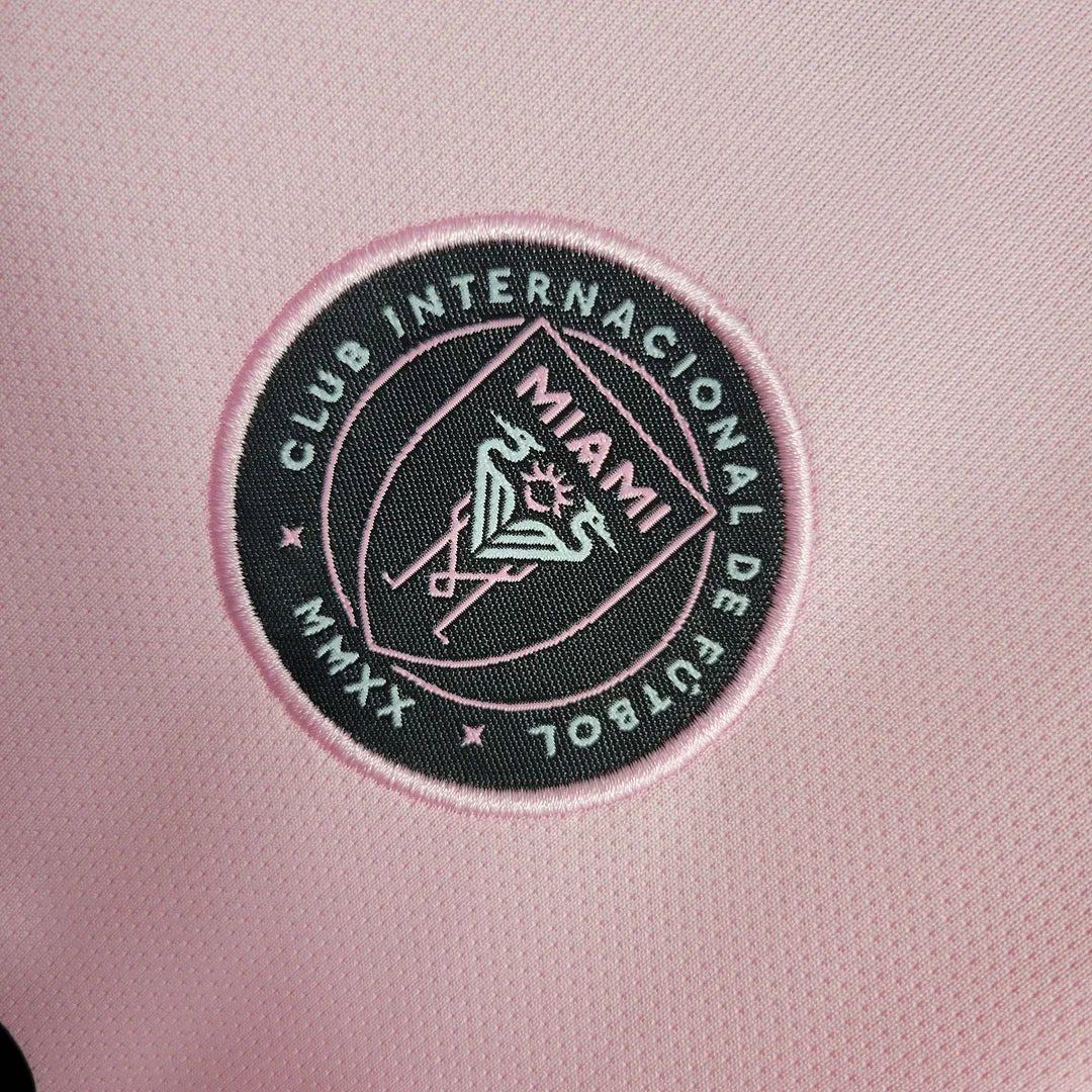 Boy wearing Inter Miami 22/23 home gear