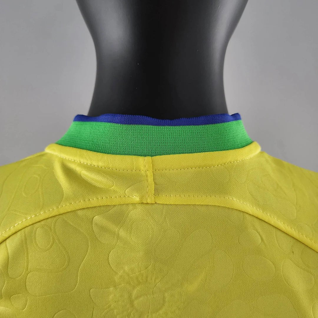 Brazil home soccer uniform for children 2022 edition