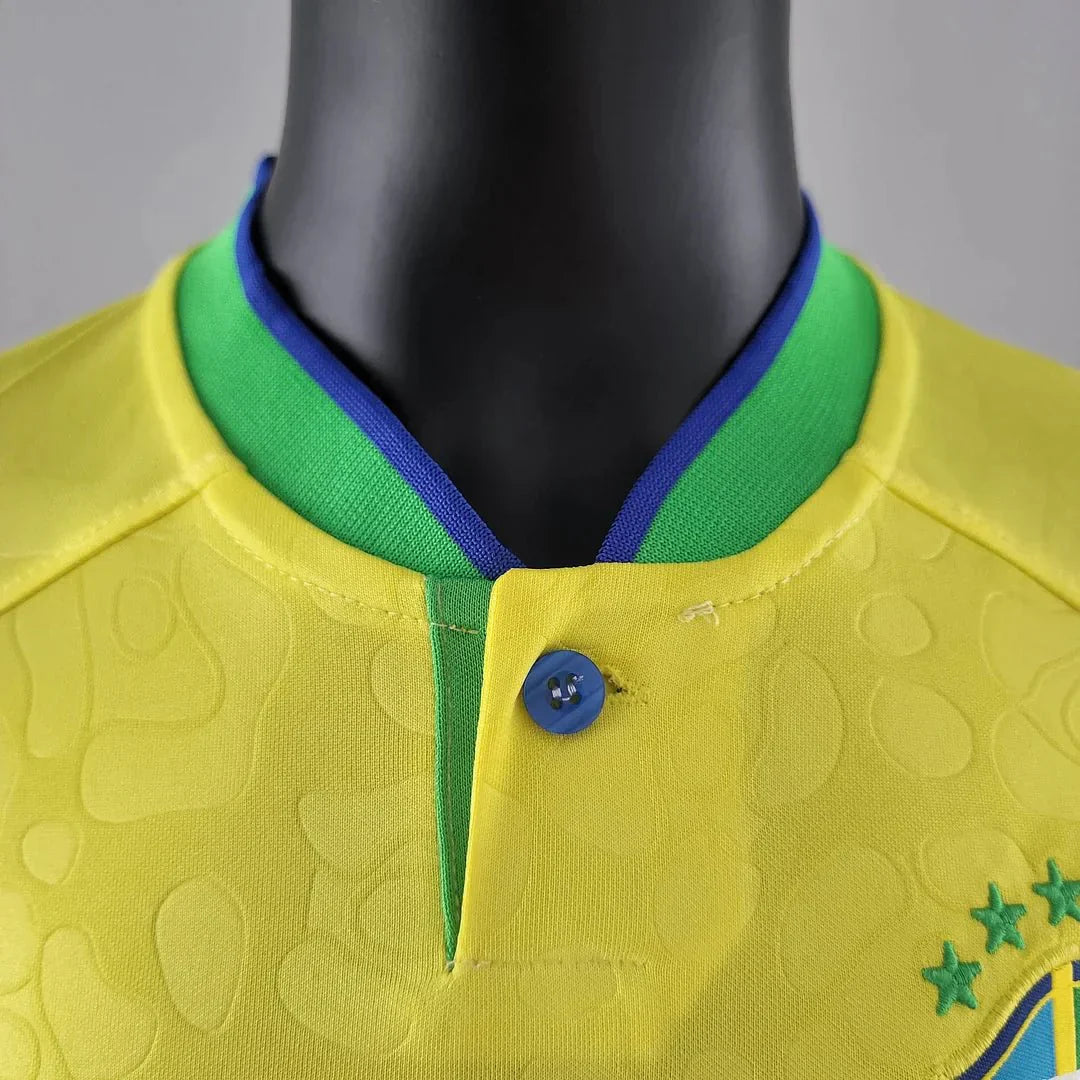 Brazil kids football jersey and shorts set – World Cup edition