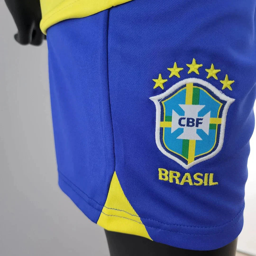 Complete Brazil 2022 soccer outfit for kids