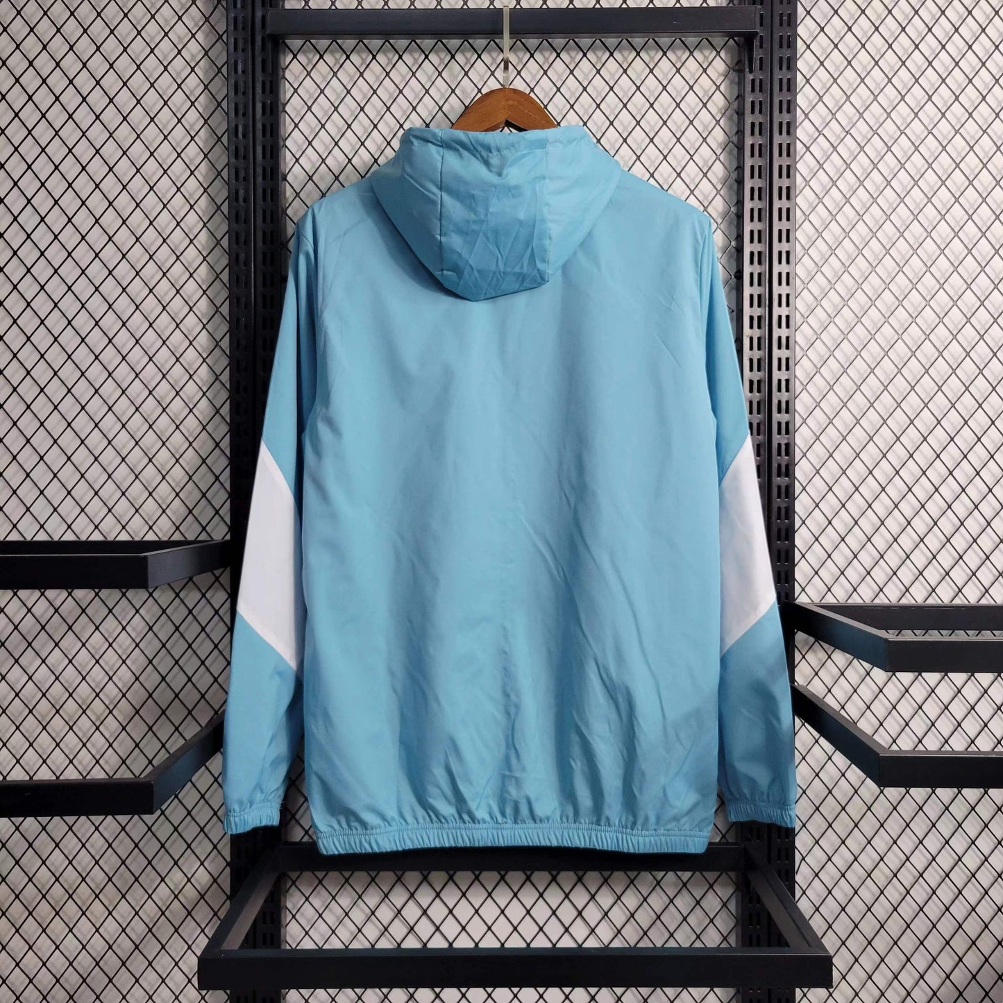 Manchester City Windbreaker Jacket Sky Blue Lightweight Performance Wear