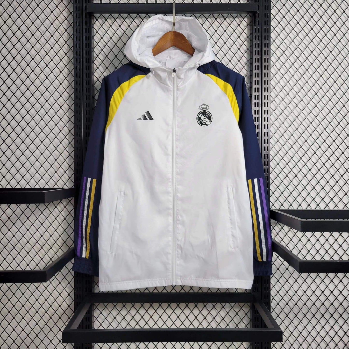 VESTES COUPE-VENT BLANCHES DU REAL MADRID
