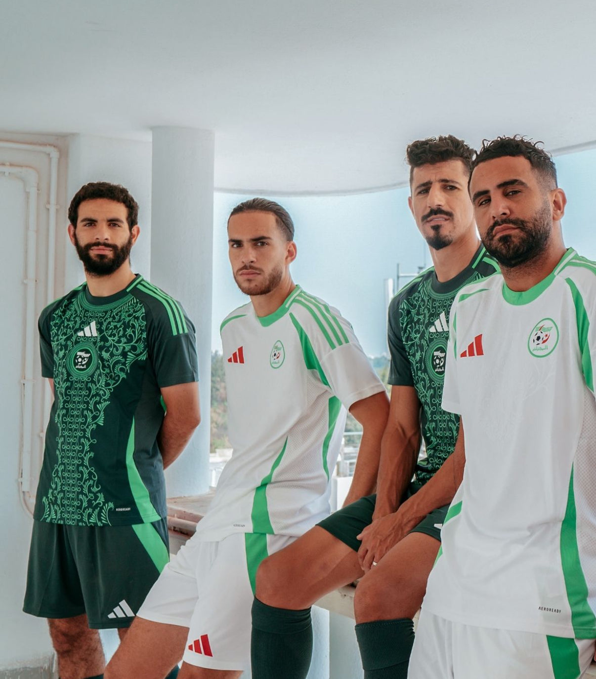 Players wearing the Algeria 2024/2025 Home Shirt