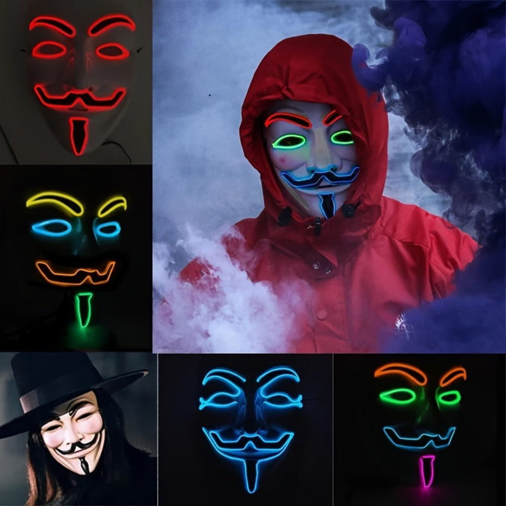 LED Glowing Halloween Purge Mask