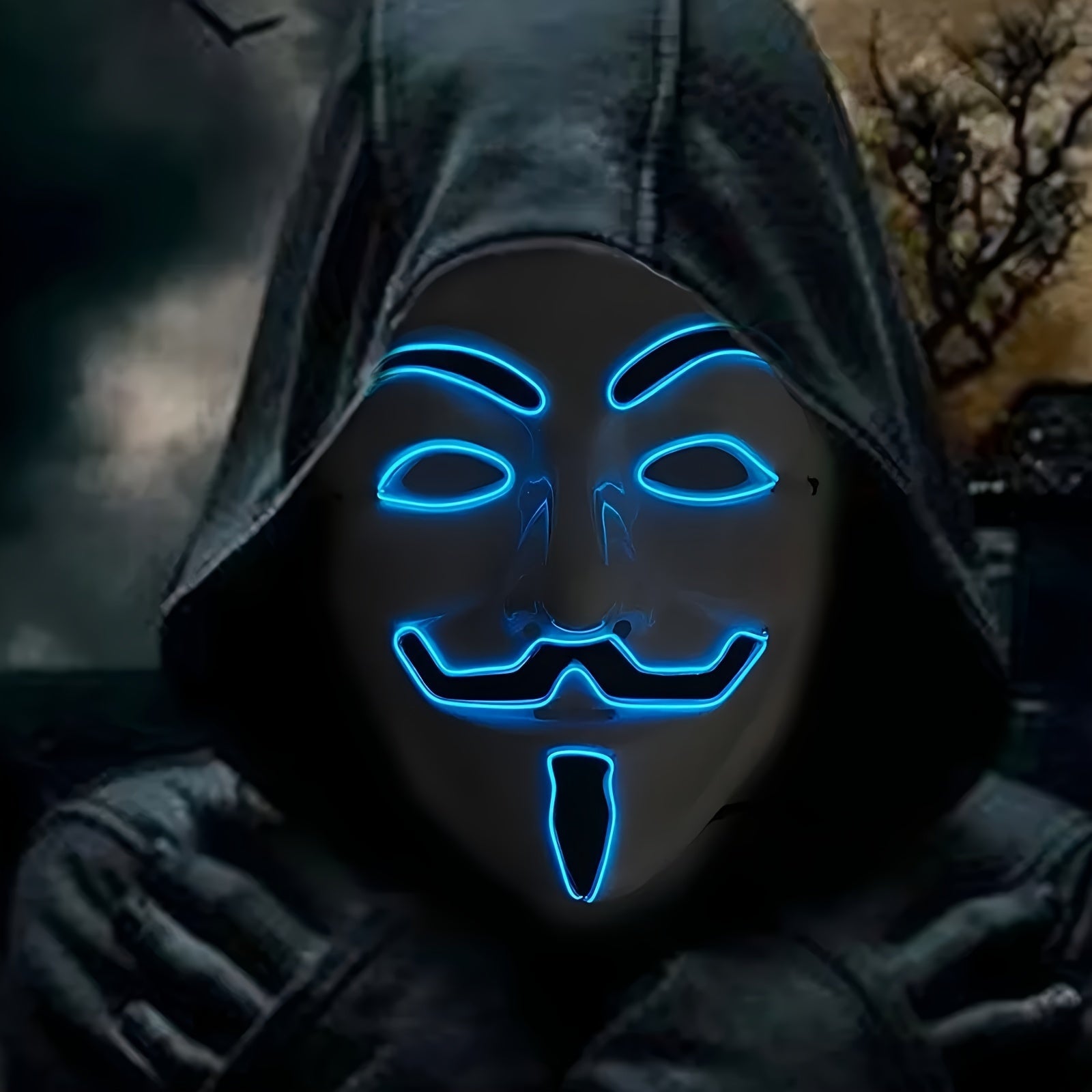 LED Glowing Halloween Purge Mask