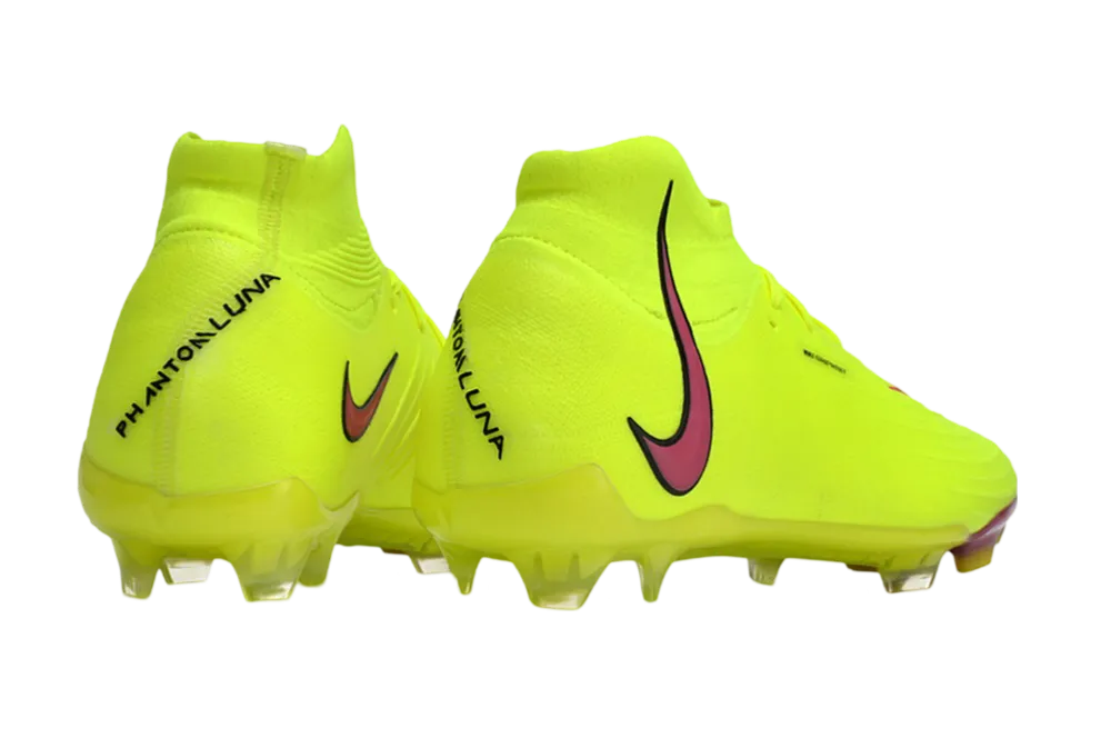 Nike Phantom Luna Elite NU FG - Yellow Cleats for Quick Turns and Acceleration