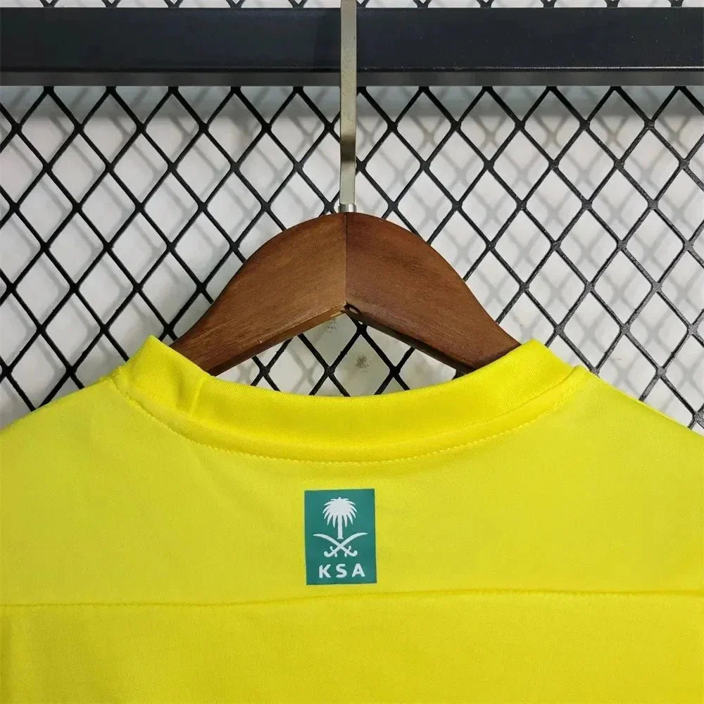 Official Al-Nassr kids soccer uniform 2023