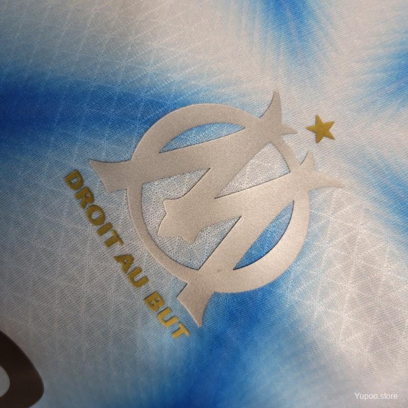 Olympique Marseille 30th Anniversary Kit 23-24 – Embroidered Club Crest and Special Edition Puma Branding