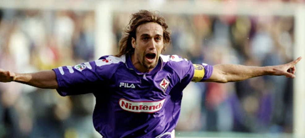 Fiorentina retro jersey 1998 / 1999 celebration picture