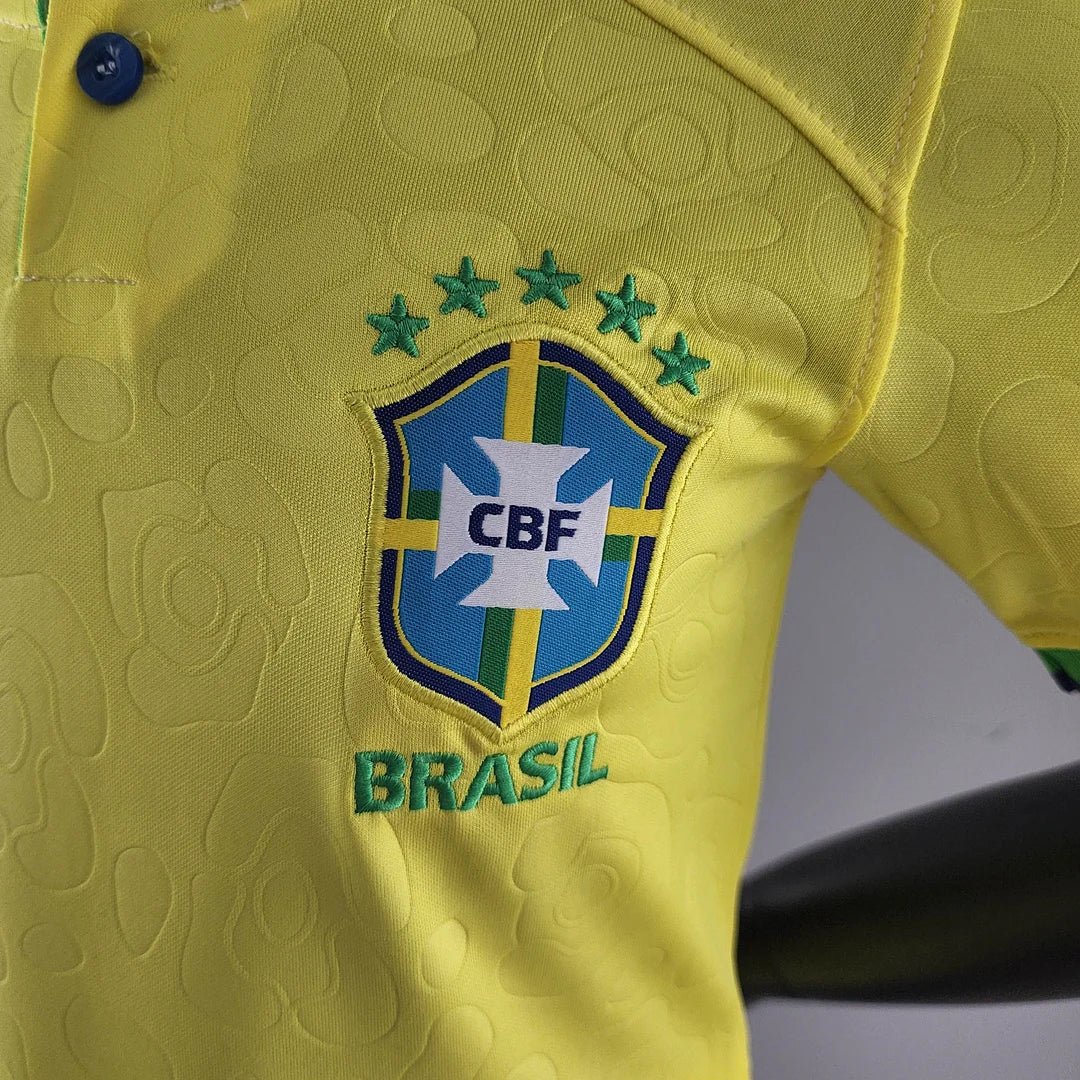 Youth Brazil national team jersey and shorts combo