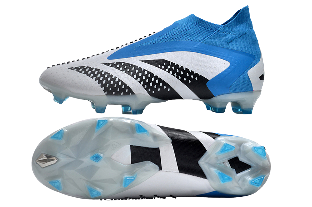 Adidas Predator Accuracy Elite BRANCO + AZUL – Firm Ground Outsole for Unmatched Traction