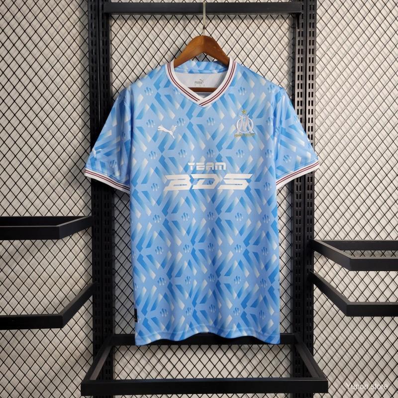 Olympique Marseille Blue Training Kit Special Edition 23-24 – Fan Version Jersey