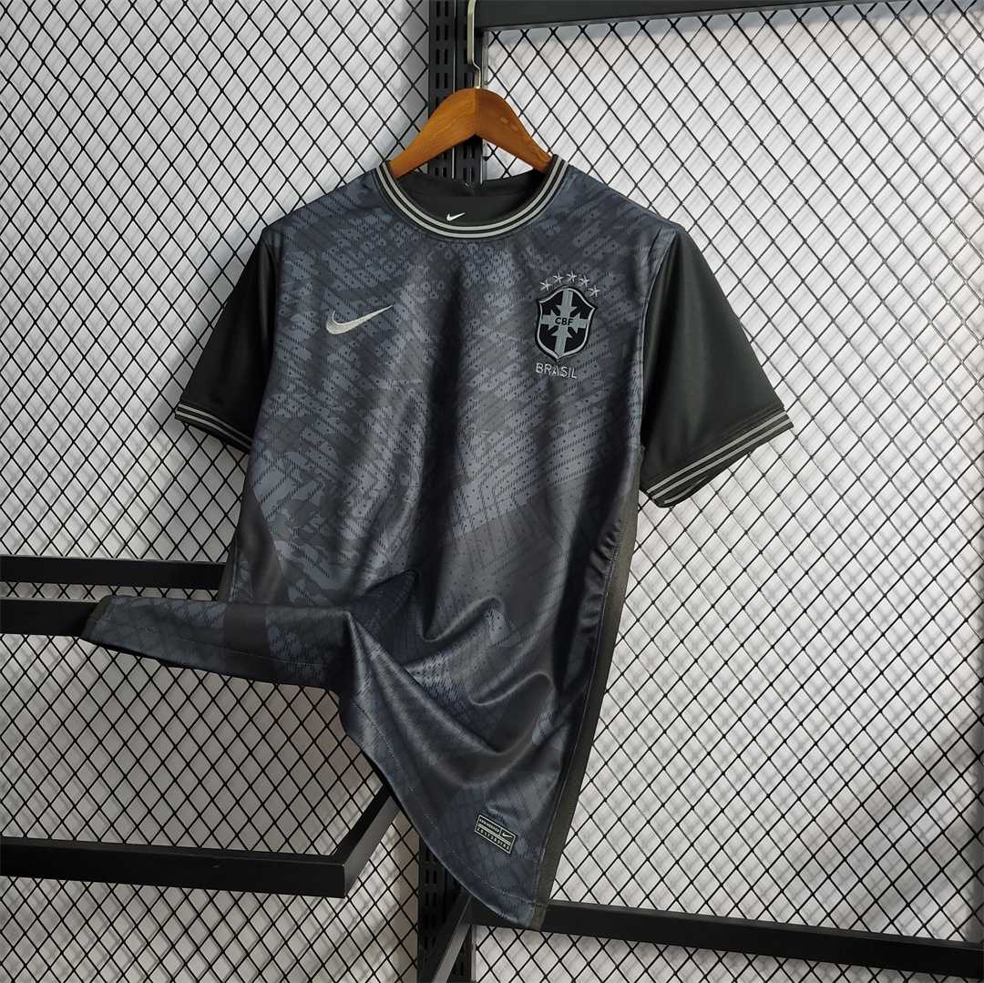 Close-up of Brazil Limited Edition Black Jersey Crest highlighting the details