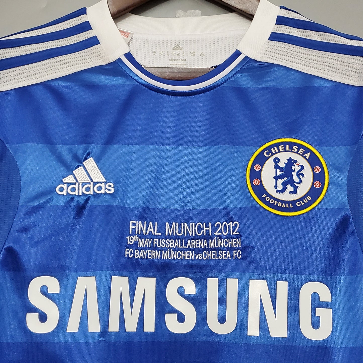 Chelsea 2012 Champions League Final Shirt - Embroidered Club Badge and UCL Patch