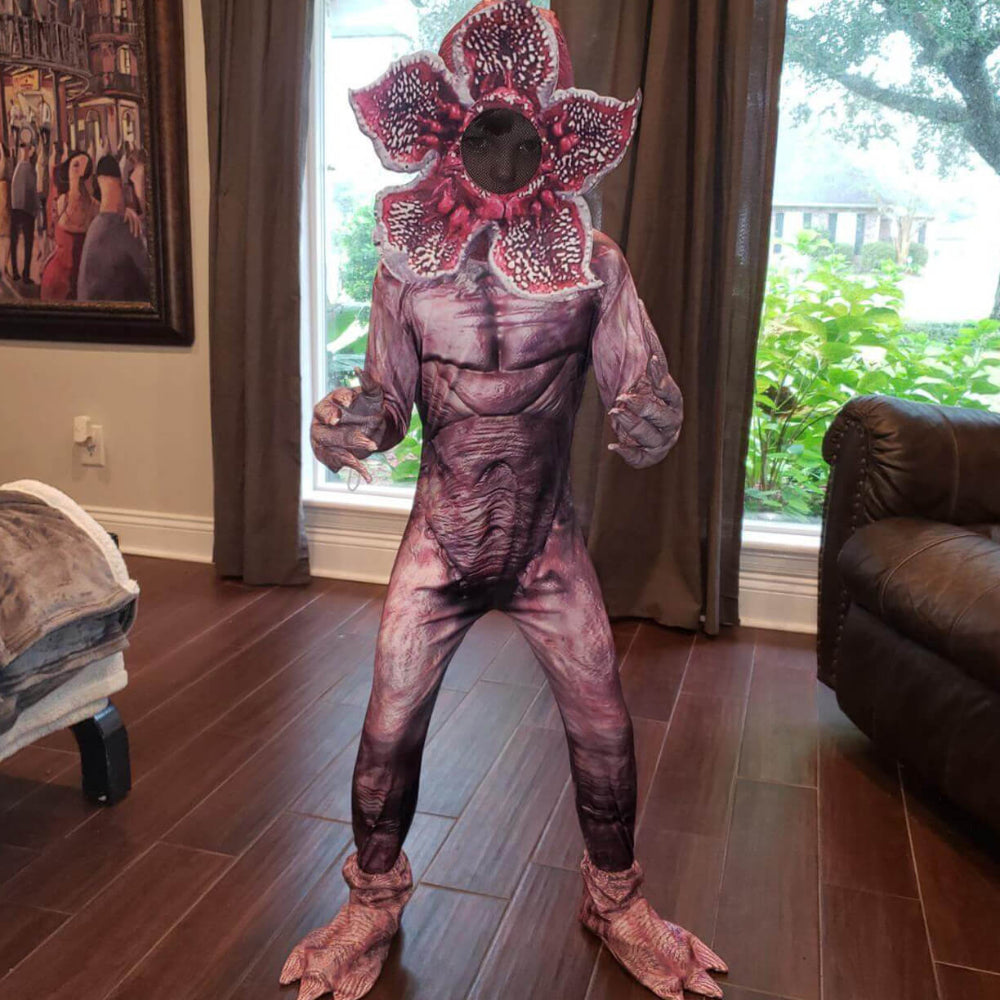 Scary Monster Halloween Costume Kids Adults Cosplay Jumpsuit