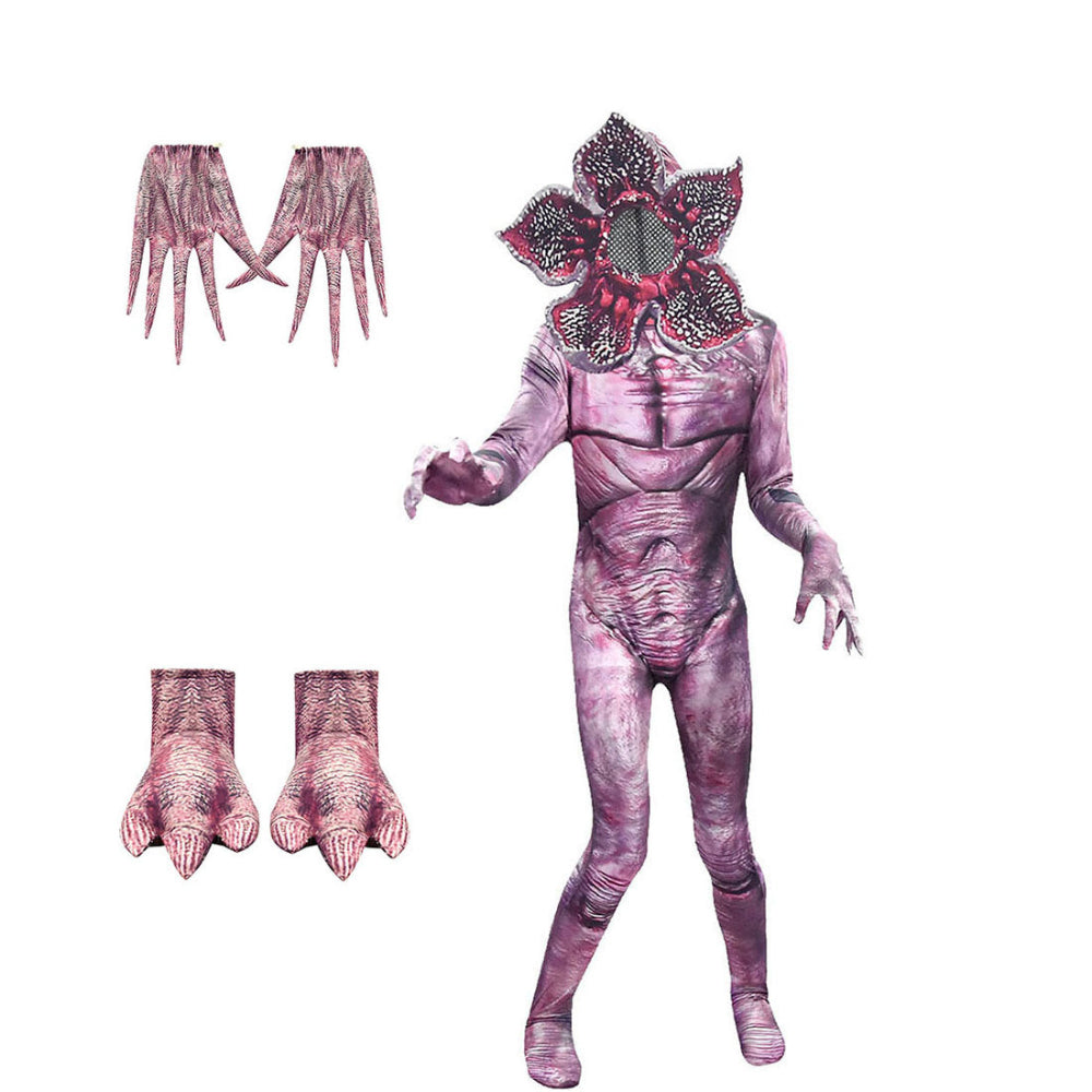 Scary Monster Halloween Costume Kids Adults Cosplay Jumpsuit