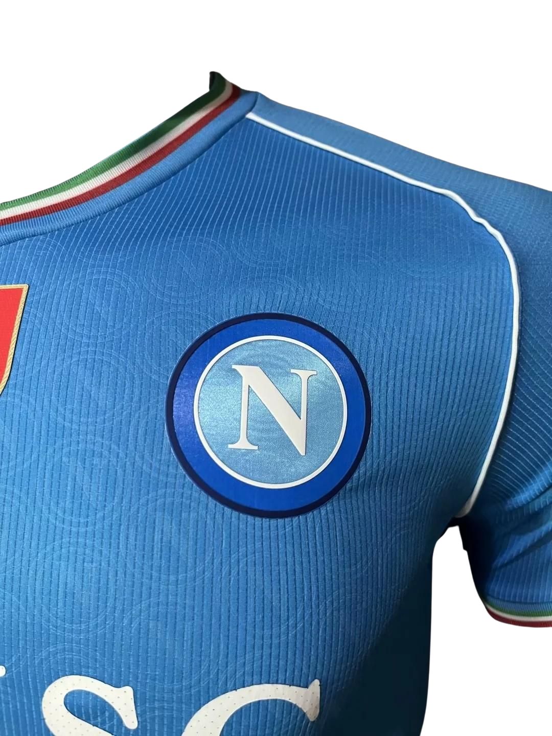 Napoli 23-24 Home Player Version Kit – Embroidered Club Crest with Kappa Branding