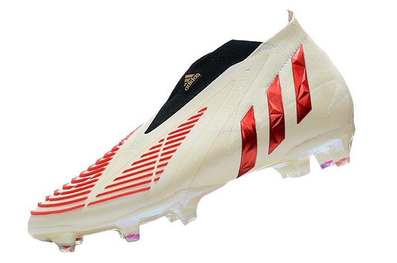 Adidas Predator Edge FG – Striking White, Vivid Red, and Gold Design for Elite Performance