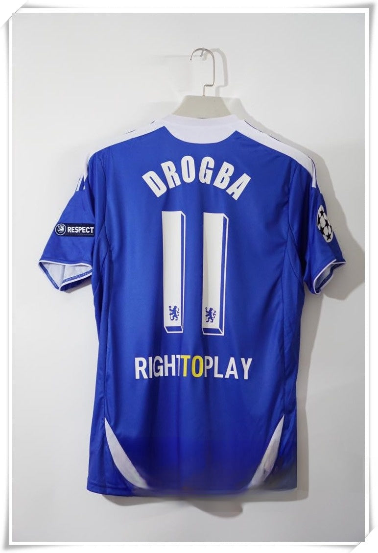 Chelsea 2012 UCL Final Jersey - Didier Drogba #11 Player Number and UCL Logo