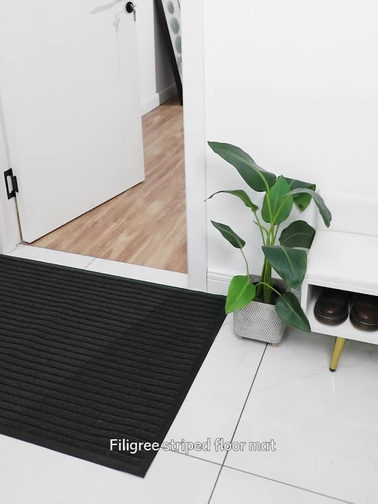 Door Mat Striped Anti Slip Indoor Outdoor