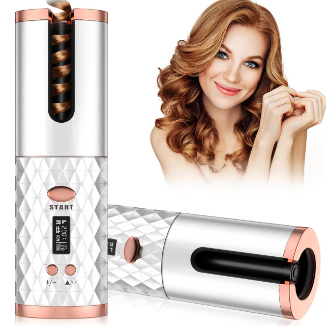 Cordless Hair Curler with Ceramic Barrel