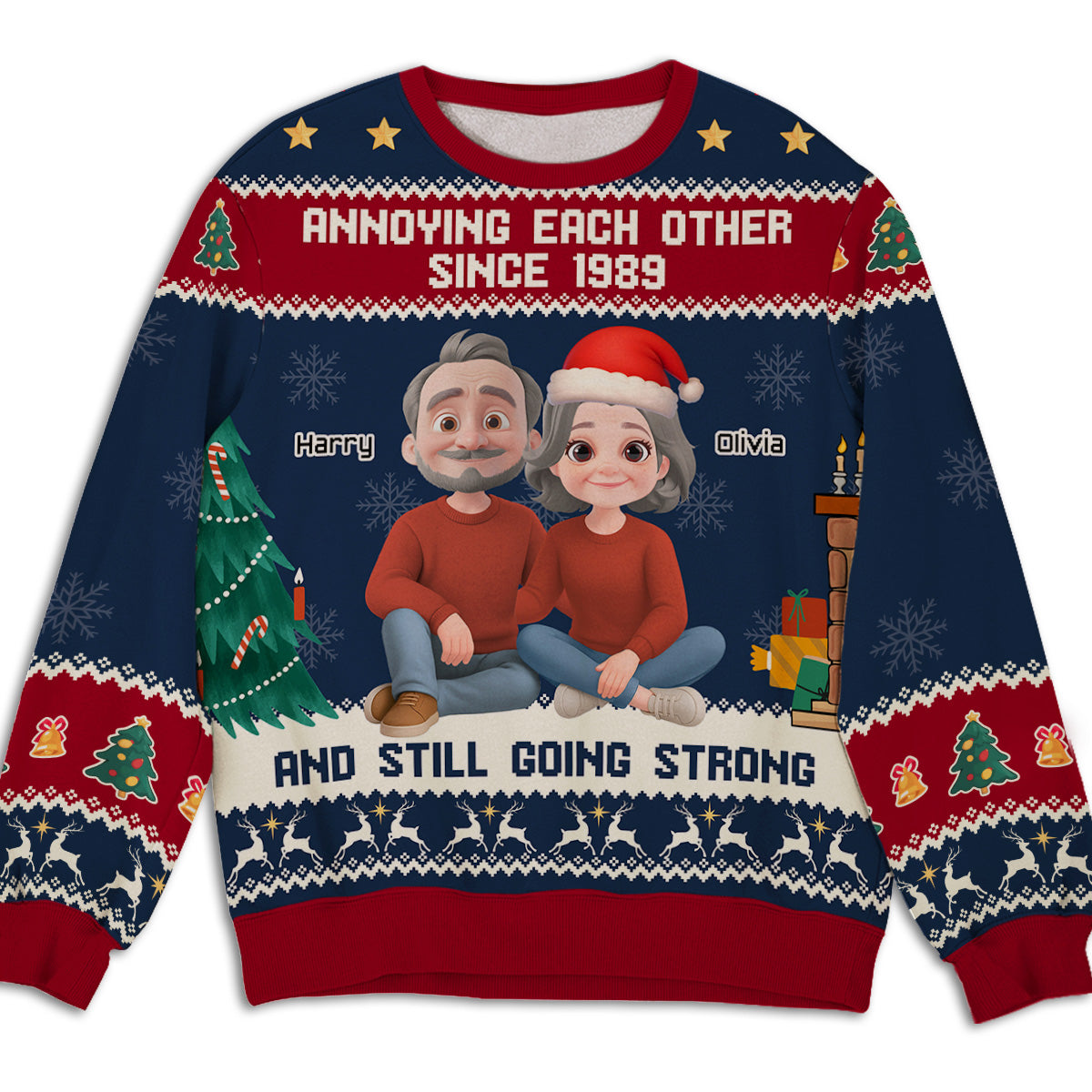 Annoying Each Other Christmas - Personalized Custom All-Over-Print Sweatshirt