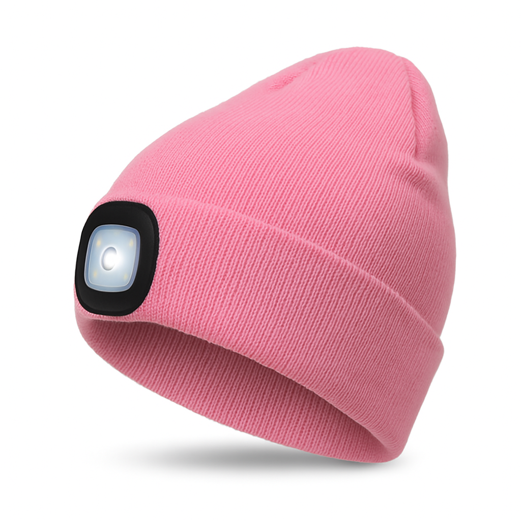 Beanie Hat with Rechargeable LED Headlight
