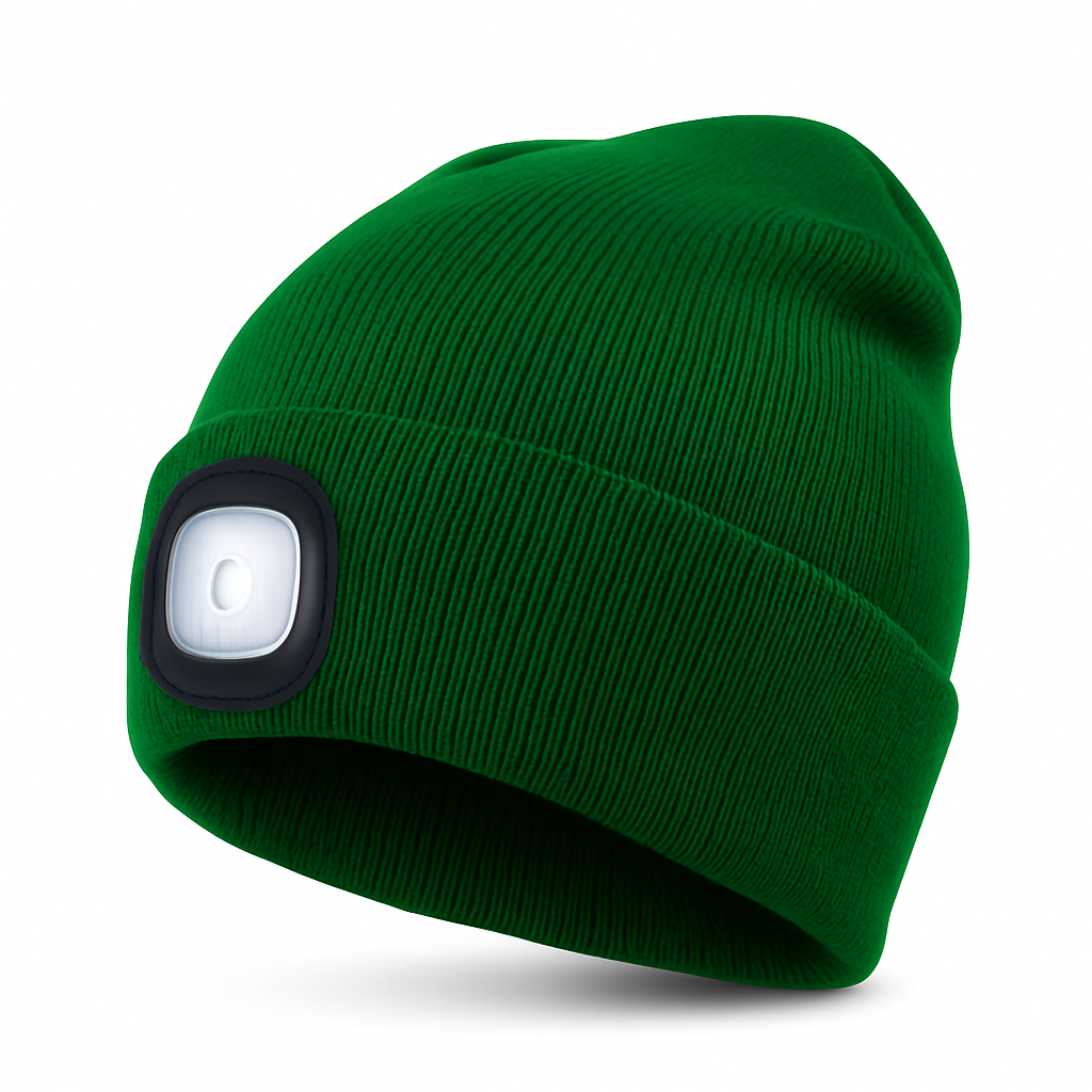 Beanie Hat with Rechargeable LED Headlight
