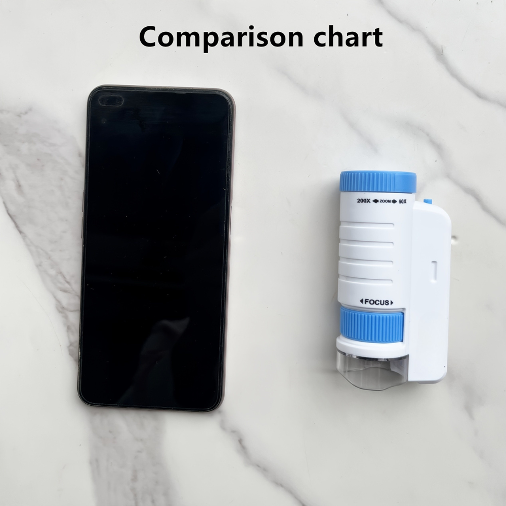 Mini Microscope with LED Light for Kids