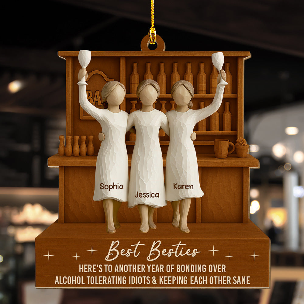 A Lifetime Of Friendship - Personalized Custom Wood Ornament