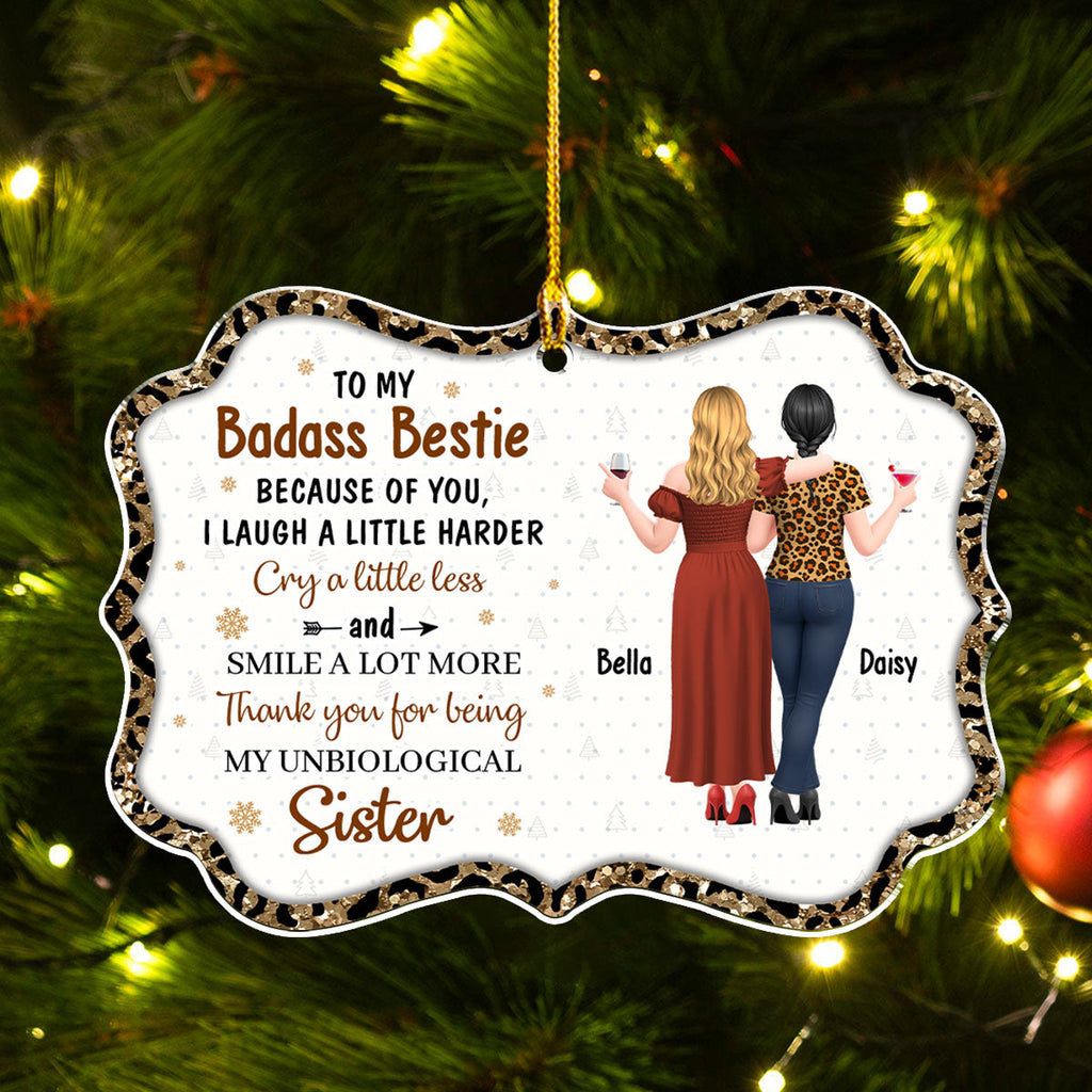 Thank You for Being My Unbiological Sister - Personalized Custom Acrylic Ornament