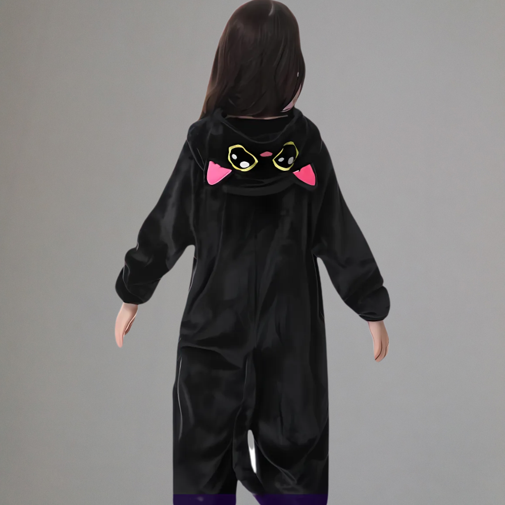 Halloween Kids Cat Costume Onesie Cosplay Outfit