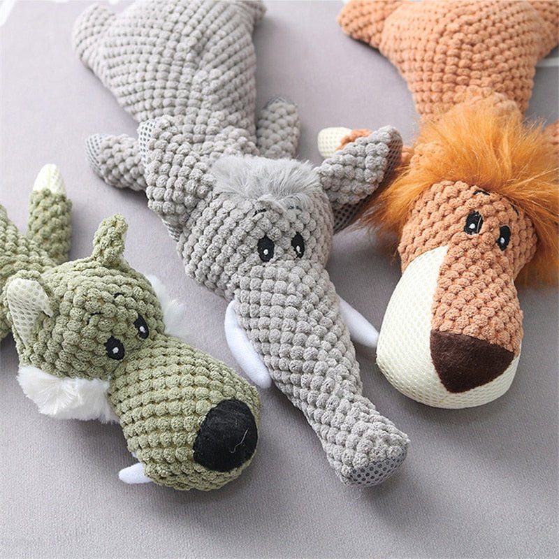 Dog Chew Toy Plush Durable Squeaky Animal