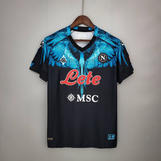 21/22 S.S.C. Napoli Black Blue Kappa × Marcelo Burlon Kit – Exclusive Limited Edition Football Jersey