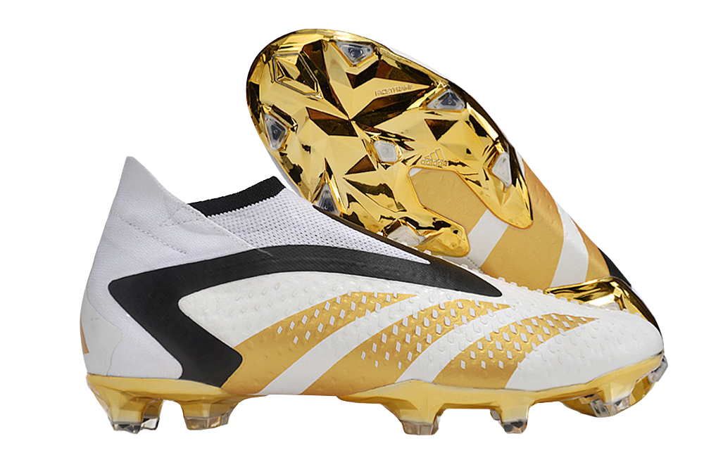 Adidas Predator Accuracy+ FG x Jude Bellingham – White/Gold/Black Soccer Cleats for Precision