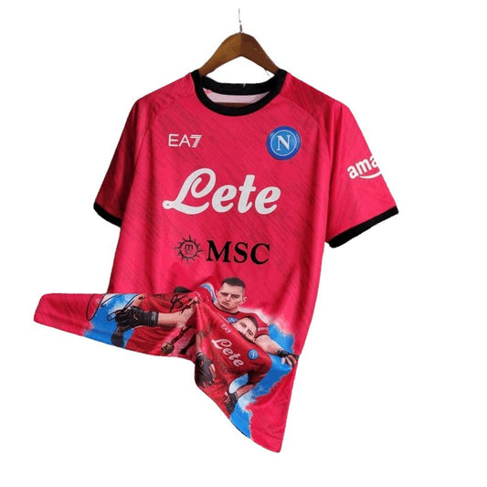 Napoli 23-24 Lozano Red Fan Jersey – Soft, Breathable Fabric for All-Day Comfort