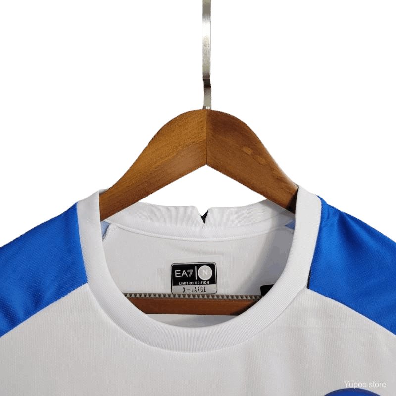 23-24 Napoli Lozano White Fan Version Jersey – Comfortable Sleeves with Kappa Details